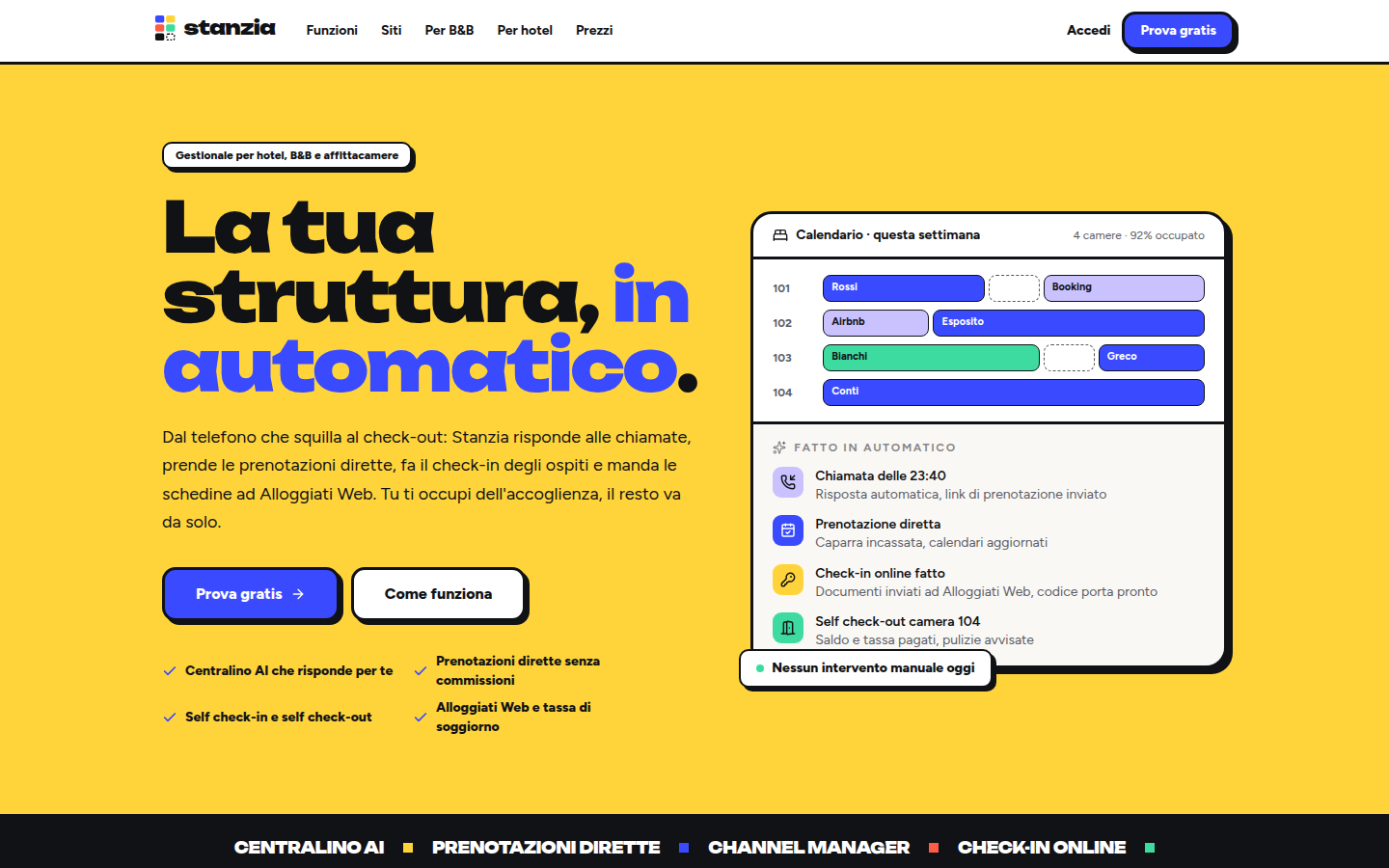 Stanzia: gestionale per hotel e B&B